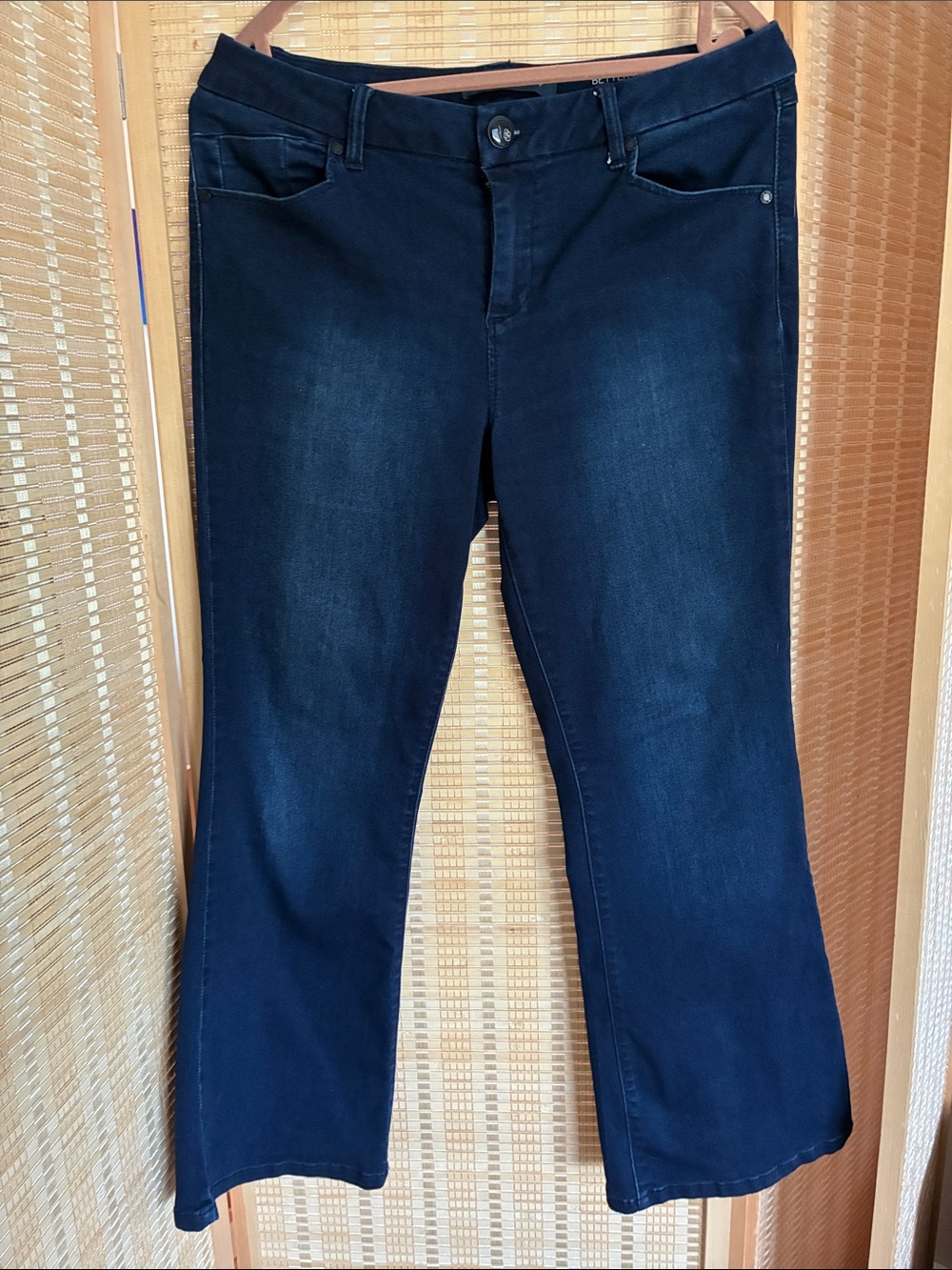 1822 Denim Dark Blue Flare Jeans